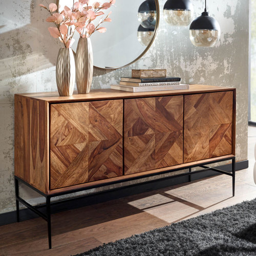 Union Rustic Bisham 123Cm Wide Sheesham Solid Wood Sideboard Wayfair